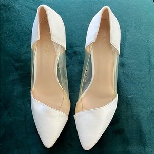 Nine West White Transparent Heels Size 7.5
